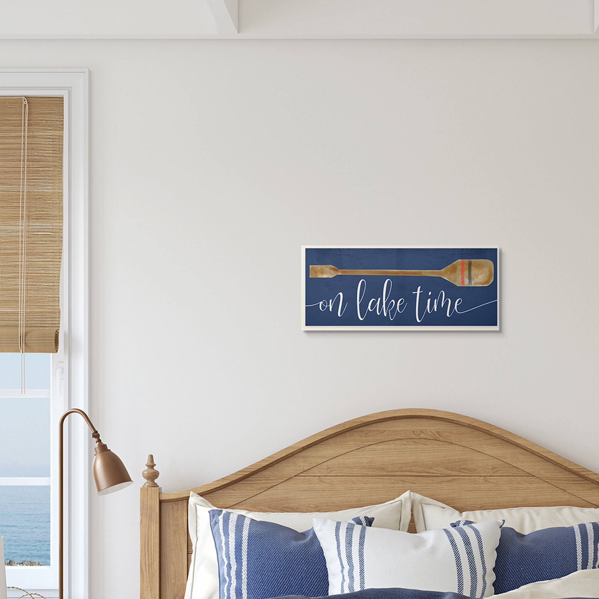 Stupell Industries Blue On Lake Time Wooden Wall Plaque